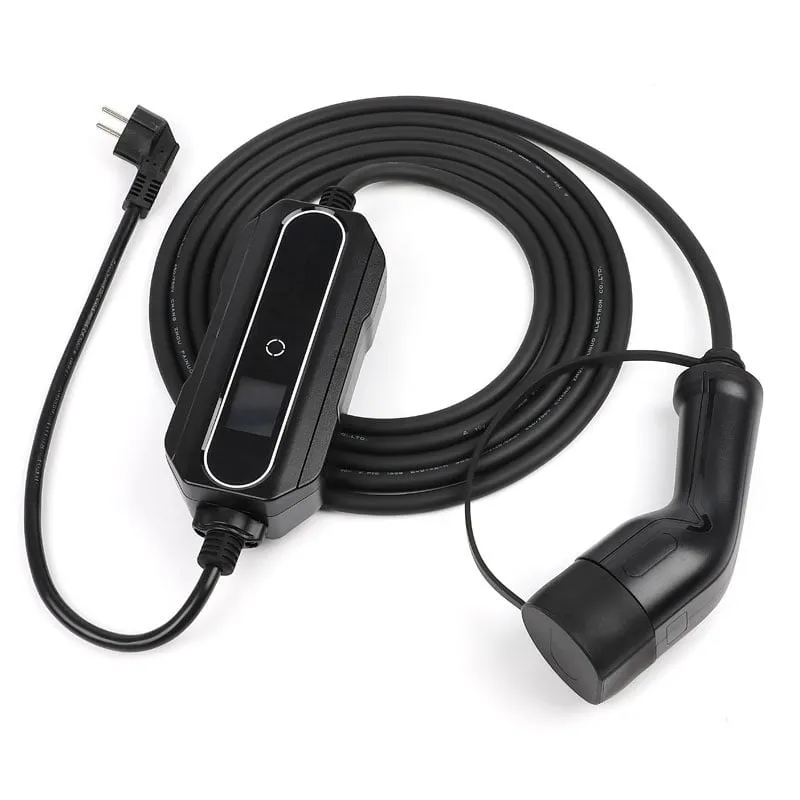 PREMIUM INSTELBARE MOBIELE LADER/LAADKABEL STOPCONTACT TYPE 2 1FASE 6A16A 1,3KW3,6KW VOOR MASERATI GRANCABRIO FOLGORE