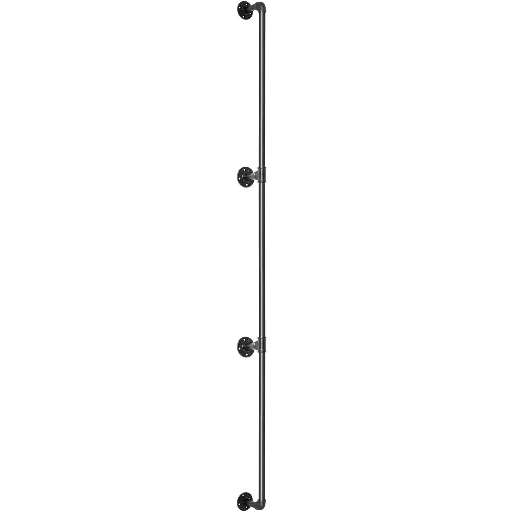 VEVOR Balustrade Trap Pijp Trapleuning 3 m Leuningen Trappen Binnen Zwarte Outdoor Indoor Universele Trapleuning Gemaakt van Koo